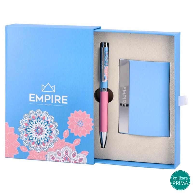 Set hemijska olovka i držač za kartice EMPIRE plava 