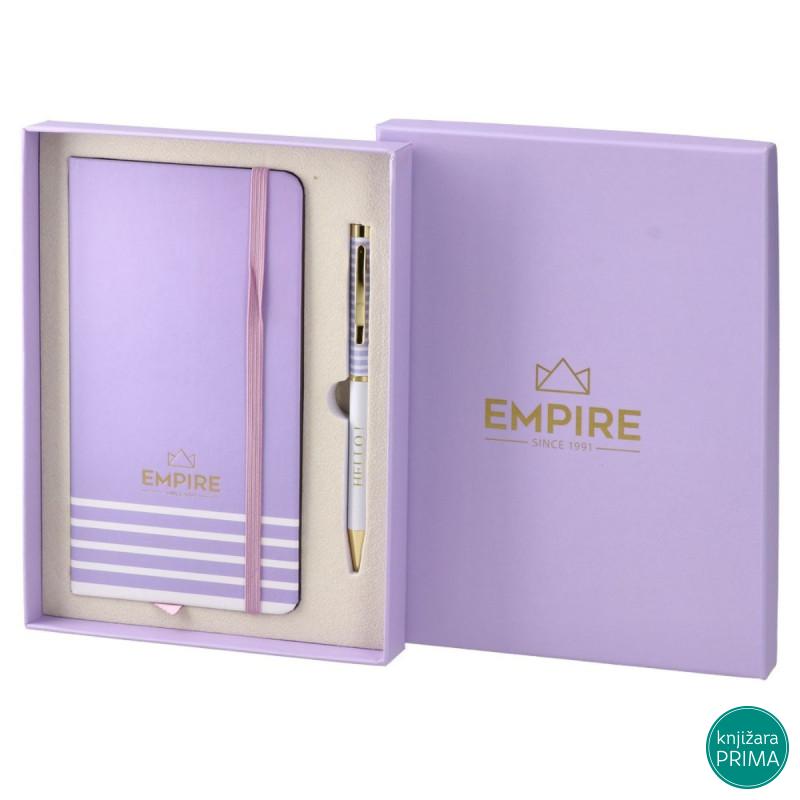 Rokovnik i hemijska olovka EMPIRE ljubičasta 