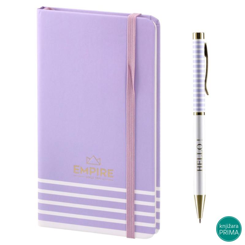 Rokovnik i hemijska olovka EMPIRE ljubičasta 
