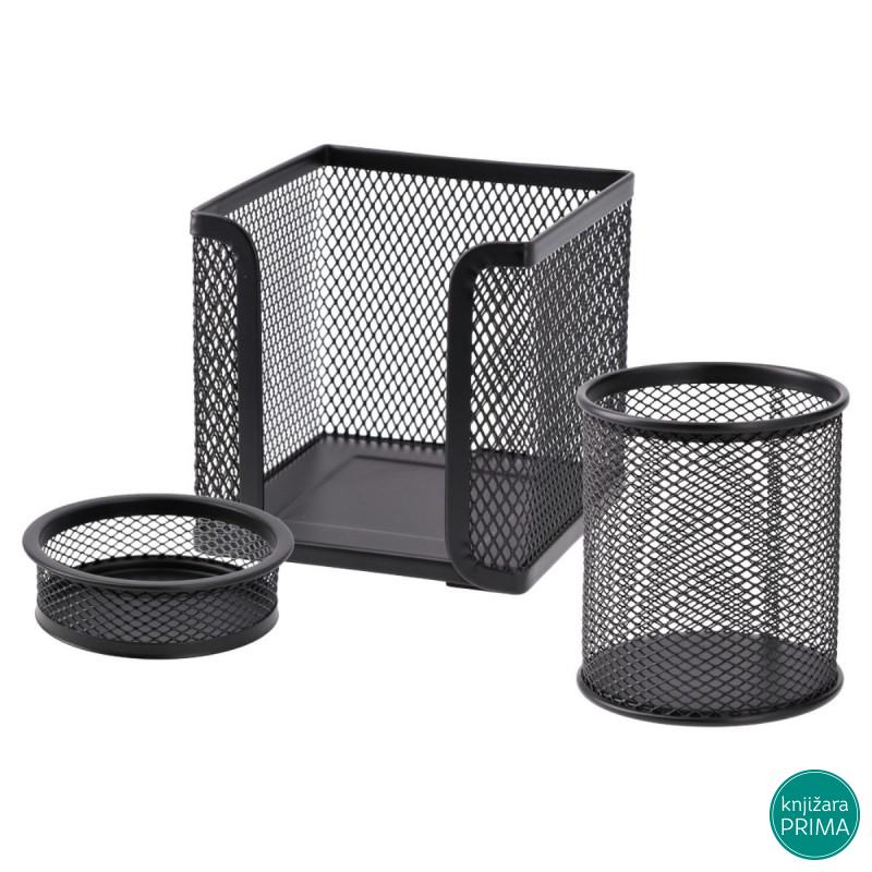 Set za kancelariju žičani crni 