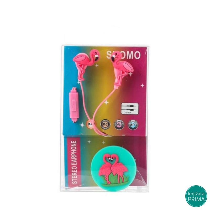 Slušalice bubice sa mikrofonom - flamingo i jednorog 