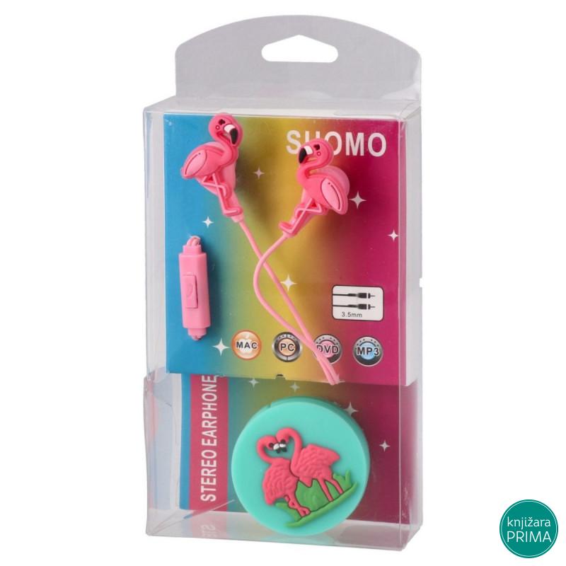 Slušalice bubice sa mikrofonom - flamingo i jednorog 