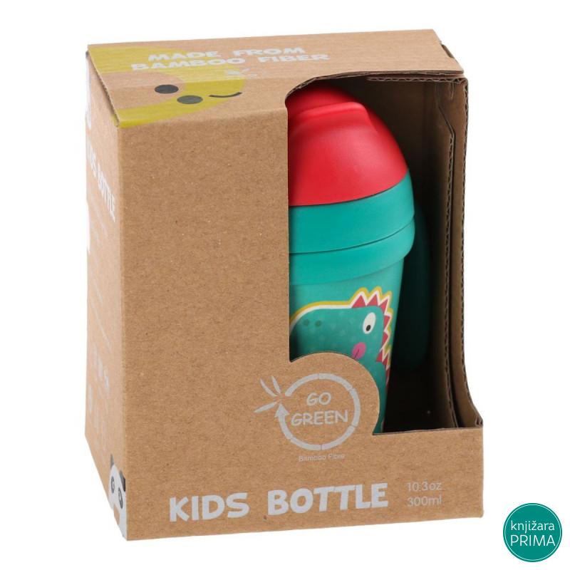 Flašica BAMBOO sa slamčicom dino 300ml 