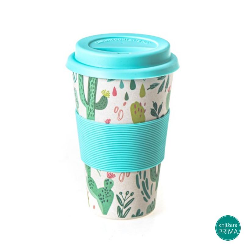 Putna šolja sa poklopcem - kaktus 