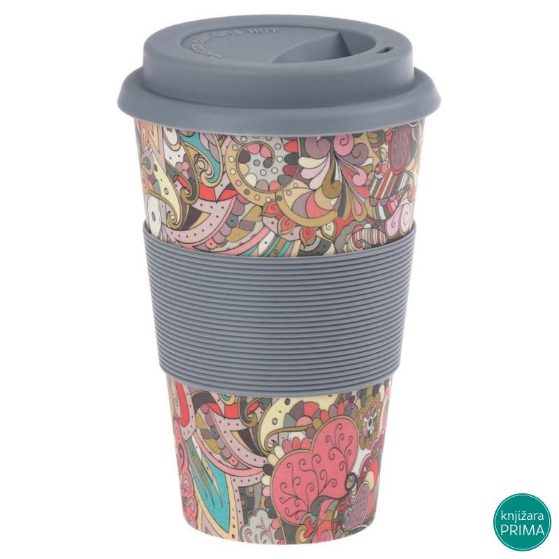 Šolja sa poklopcem STREET siva 