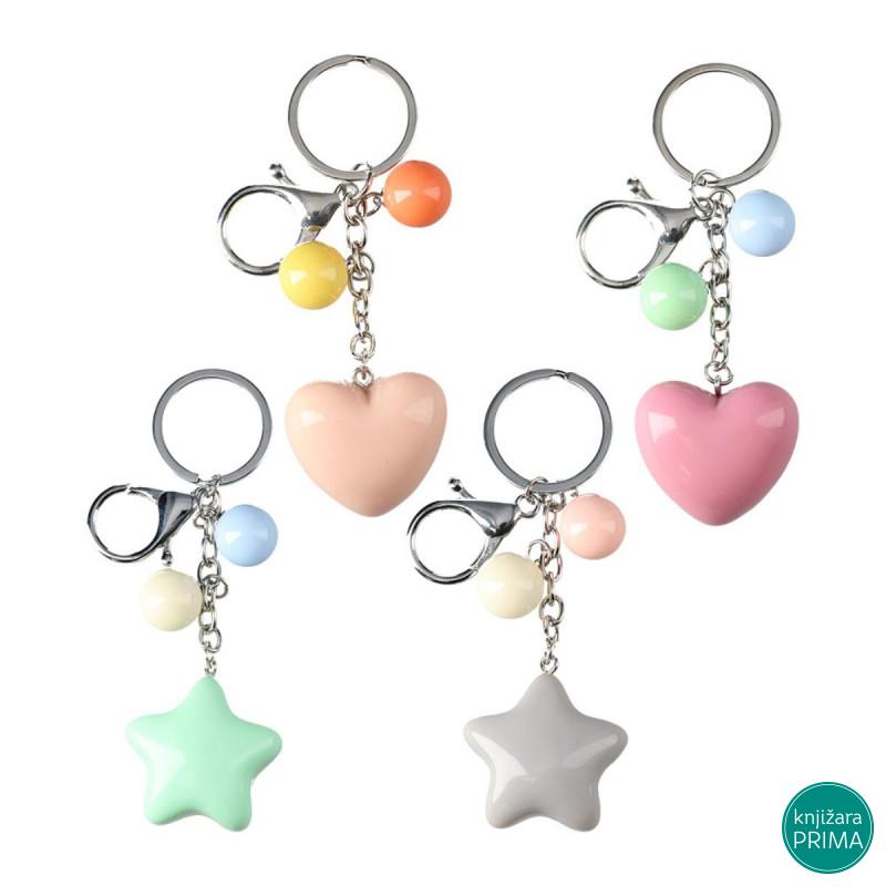 Privezak FANCY srce i zvezda 