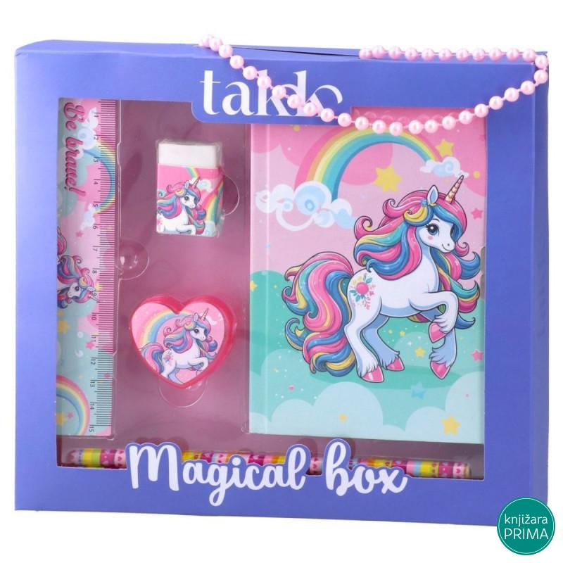 Dnevnik i set pribora jednorog 