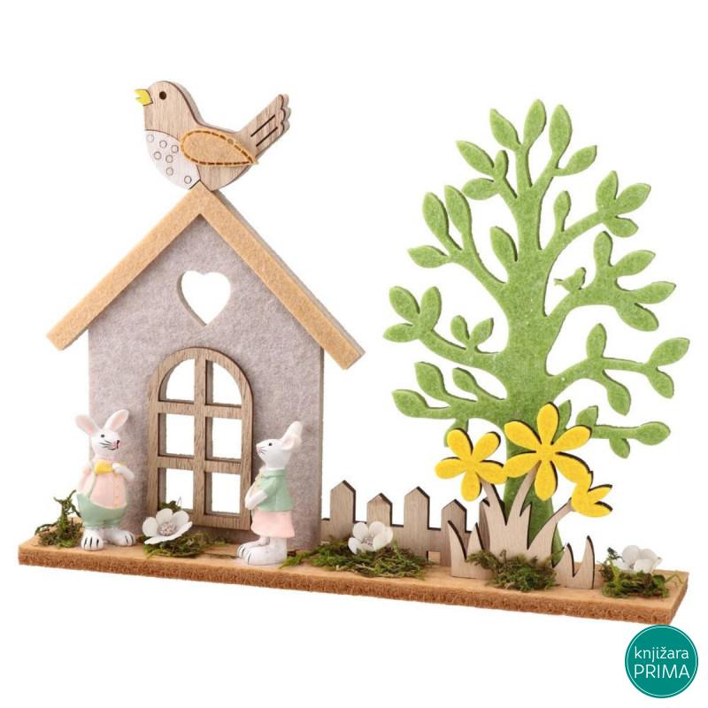 Uskršnja dekoracija kuća i drvo 