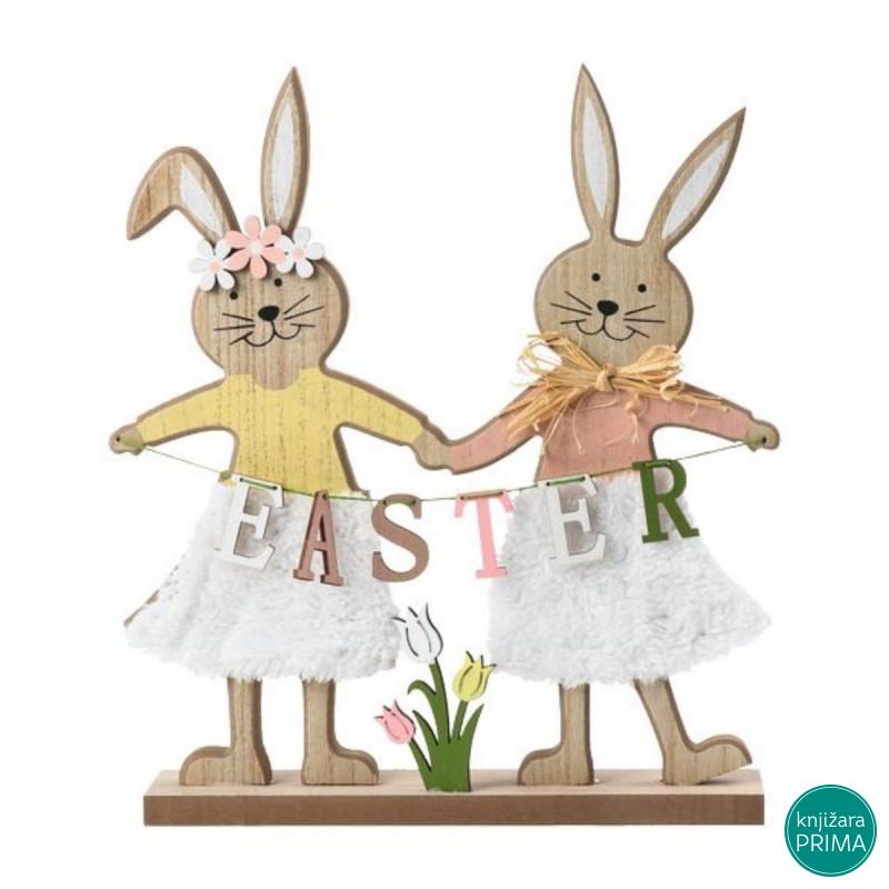 Uskršnja dekoracija - dva zeca 29cm 