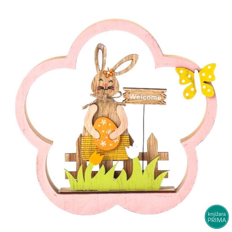 Uskršnja dekoracija - cvet sa zekom 20cm 