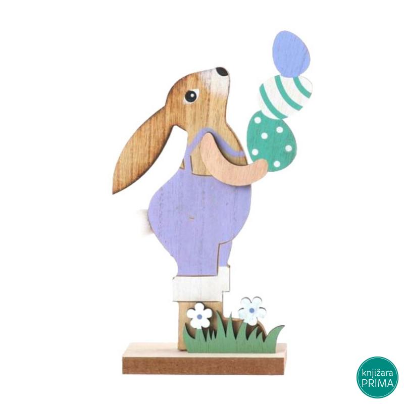 Uskršnja dekoracija - drveni zeka 24cm 