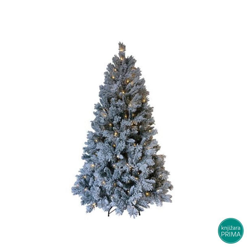 Novogodišlja jelka sa snegom i sijalicama 150cm 