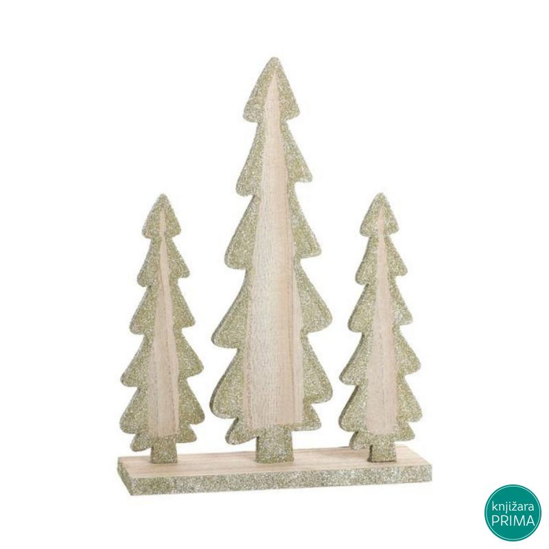 Drvena jelka novogodišnja dekoracija 