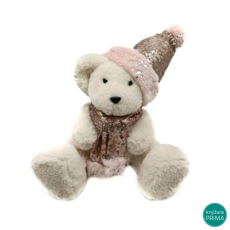 Medved 30 cm novogodišnja dekoracija 