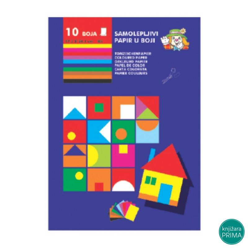 Kolaž papir SAVPO B5 samolepljiv 10 boja 