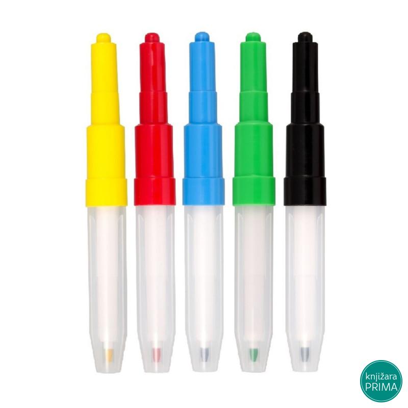 Duvajući flomasteri 5 CENTROPEN - Textile 