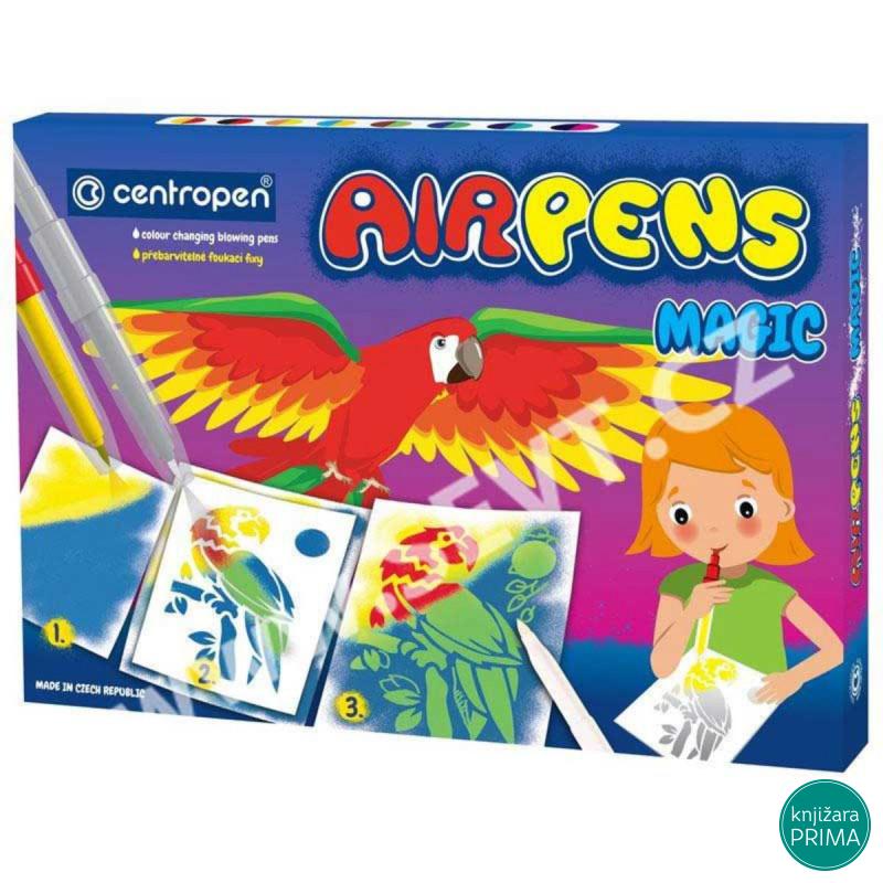 Duvajući flomasteri 10+1 CENTROPEN - Magic sa šablonima 