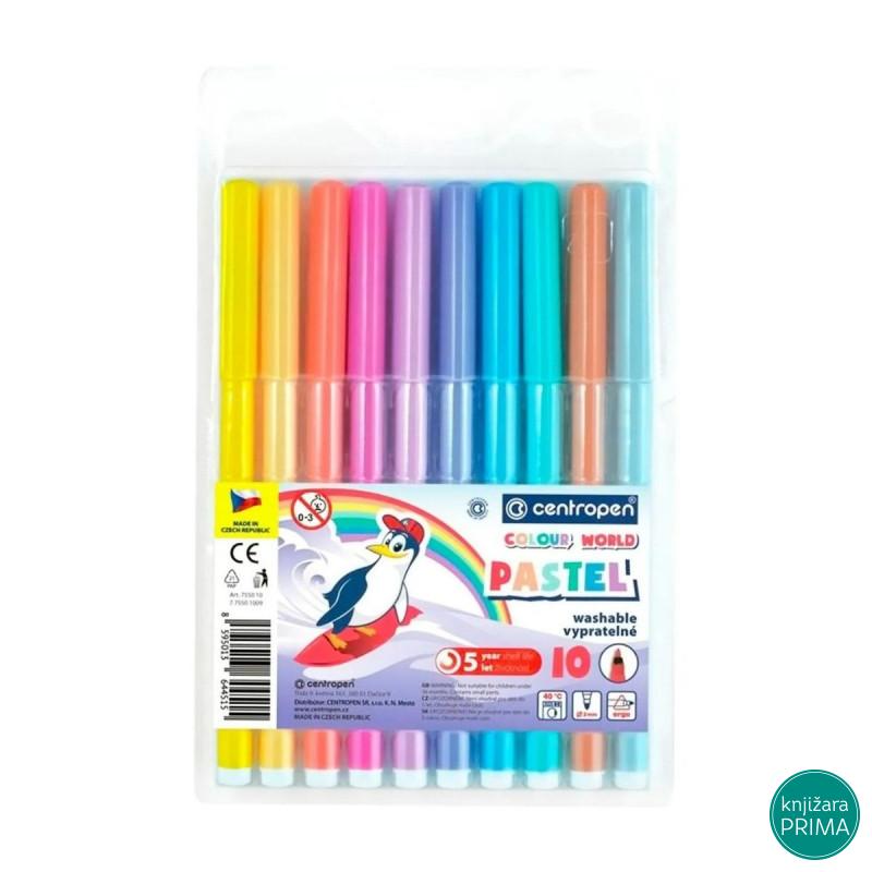 Flomasteri 10 CENTROPEN Pastel 