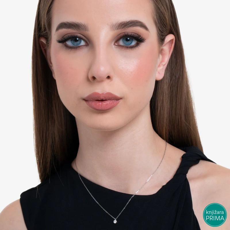 Ogrlica LUCA BARRA beli kristal 