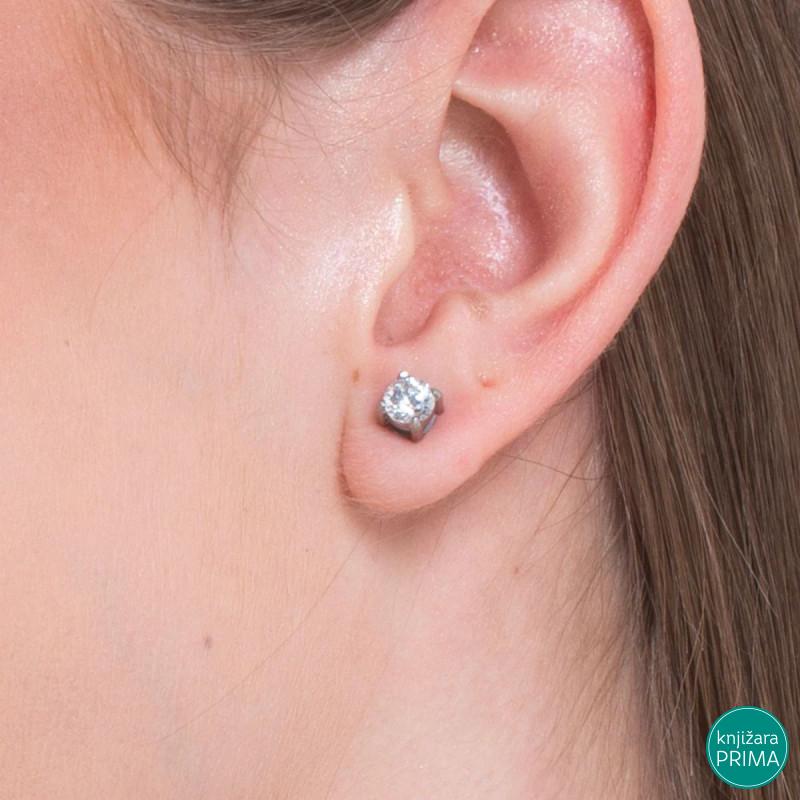 Minđuše LUCA BARRA kristal 6mm 