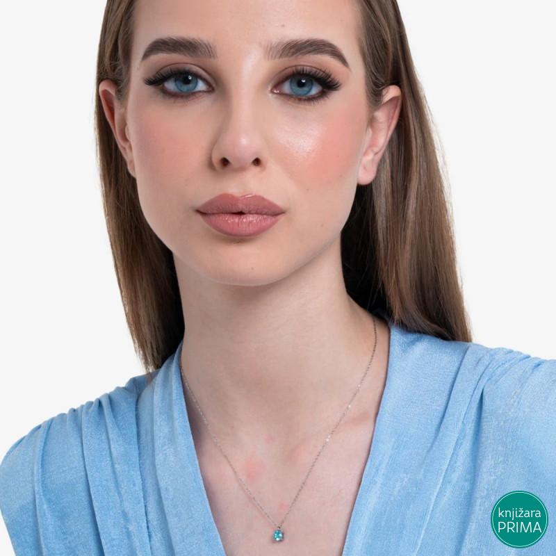 Ogrlica LUCA BARRA akvamarin cirkon 