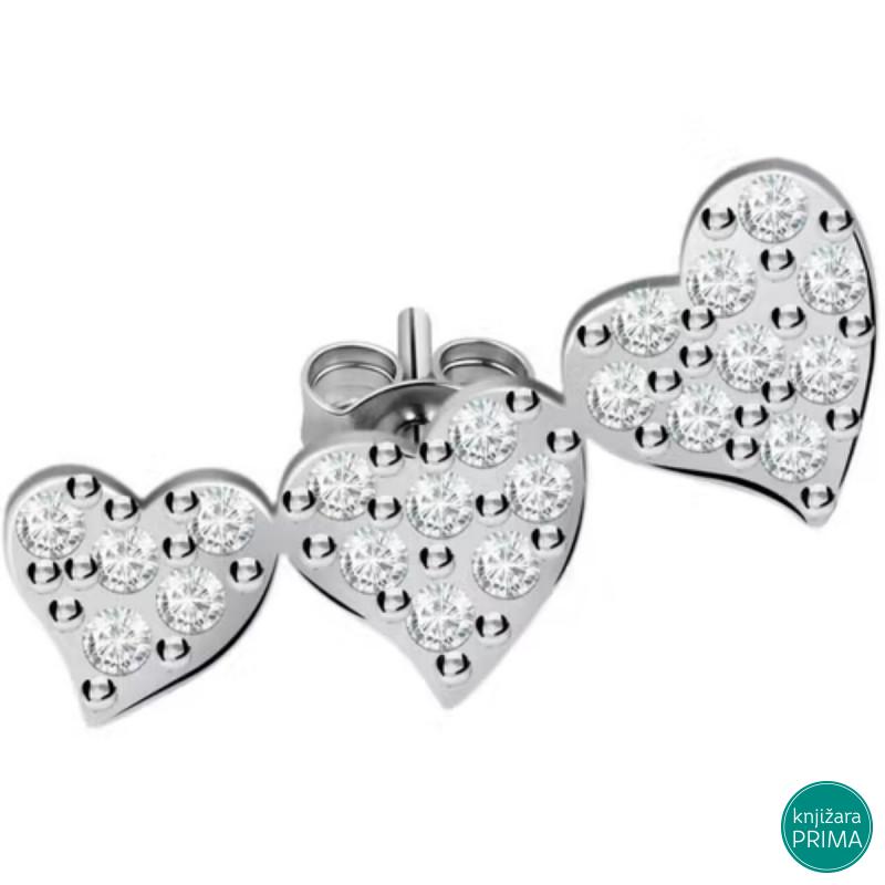 Minđuša singl LA PETITE STORY Hearts 