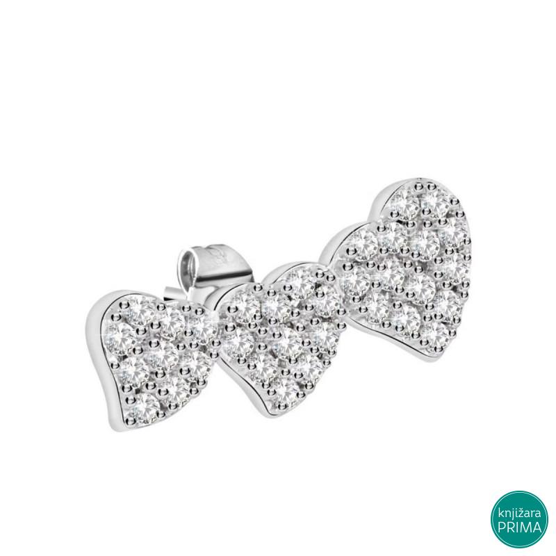 Minđuša singl LA PETITE STORY Hearts 