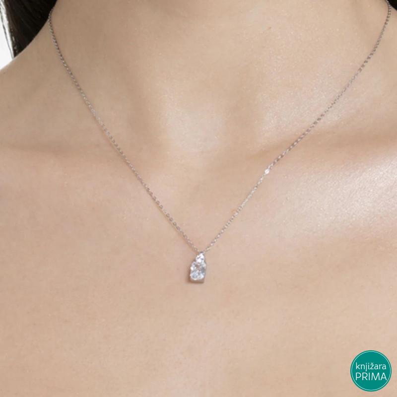 Ogrlica LUCA BARRA beli cirkon 