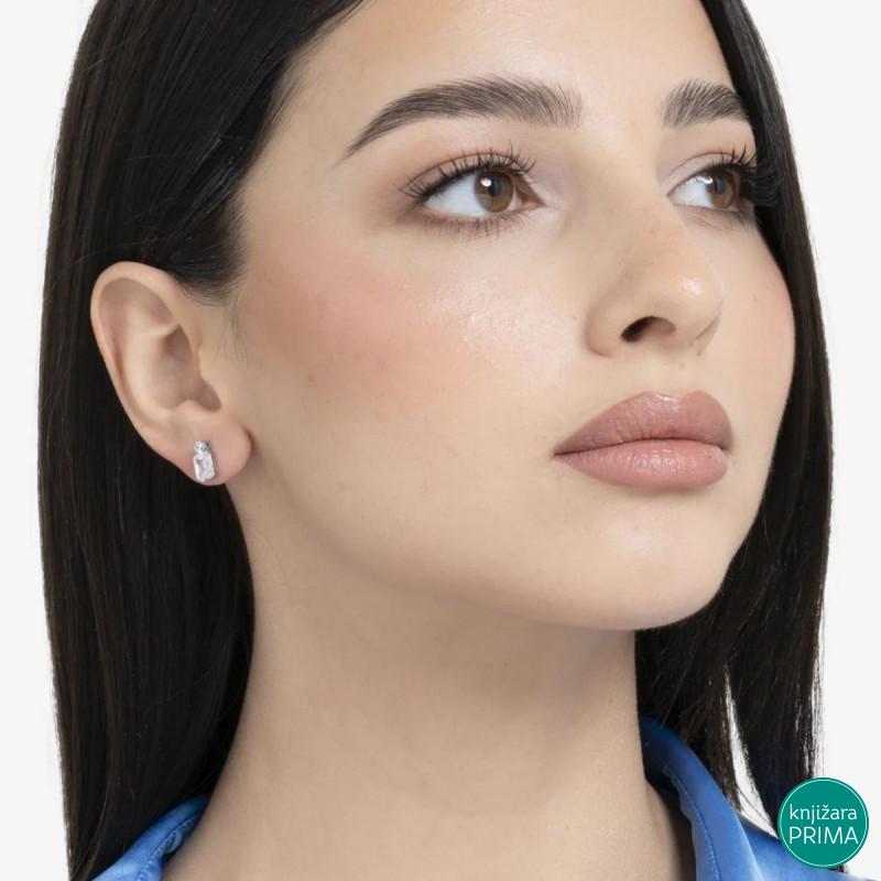 Minđuše LUCA BARRA beli kristali 