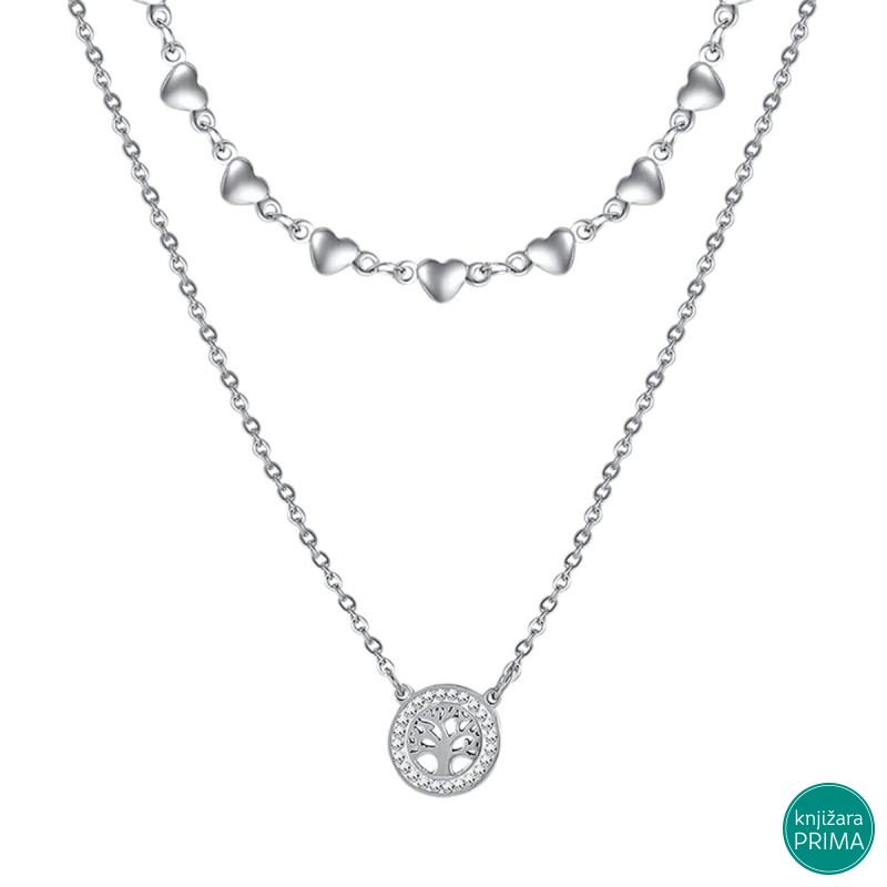 Ogrlica LUCA BARRA Hearts 