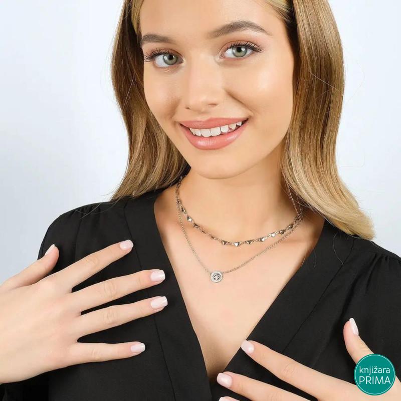 Ogrlica LUCA BARRA Hearts 