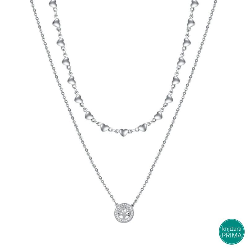 Ogrlica LUCA BARRA Hearts 