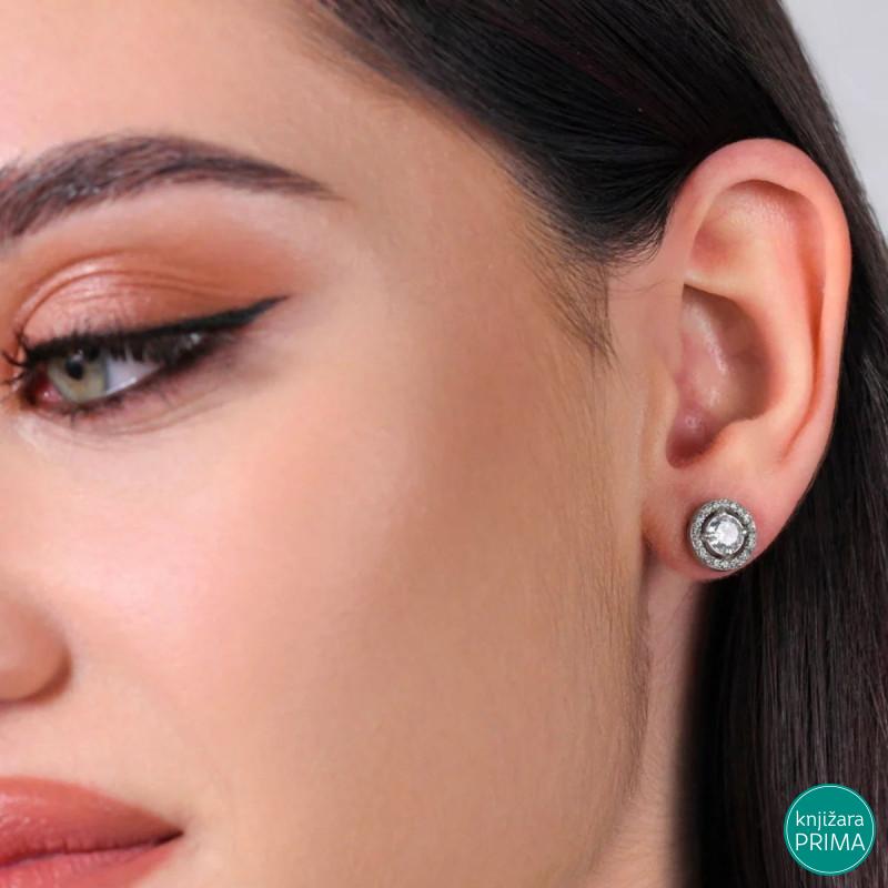 Minđuše LUCA BARRA kristal sa cirkonima 