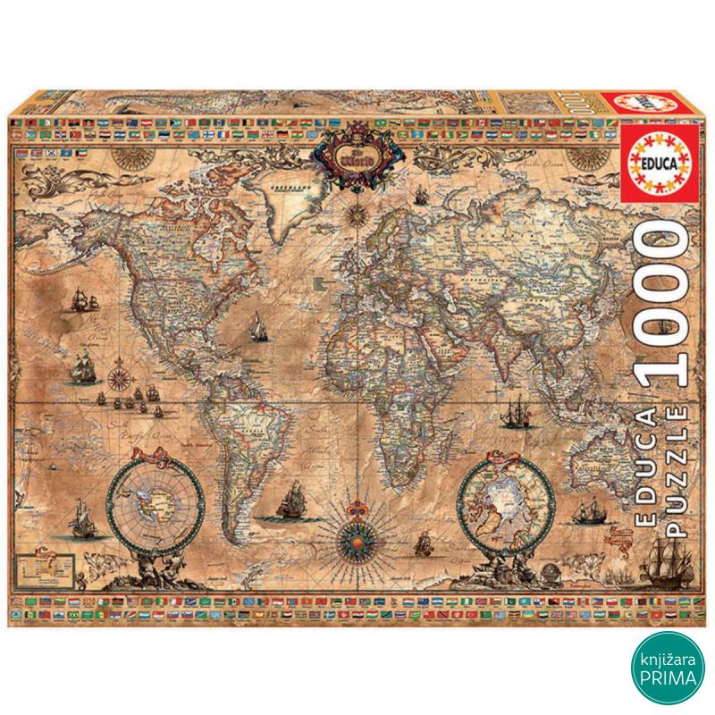 Puzzle EDUCA 1000 World Map 