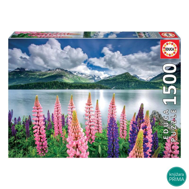 Puzzle EDUCA 1500 Tulips on lake 