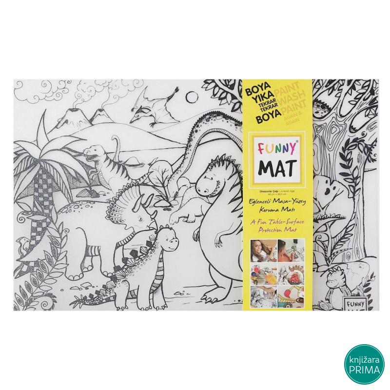 Podmetač za sto bojanka FUNNY MAT dino 