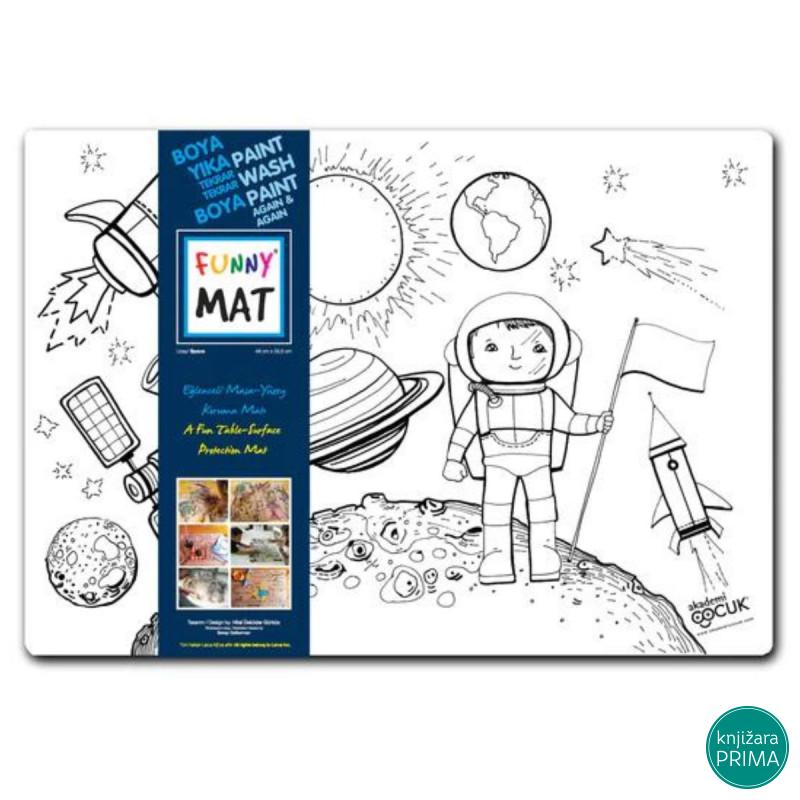 Podmetač za sto bojanka FUNNY MAT Space 