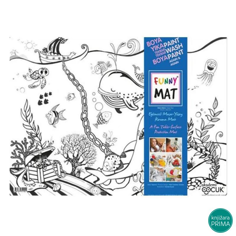 Podmetač za sto bojanka FUNNY MAT Deep Sea 