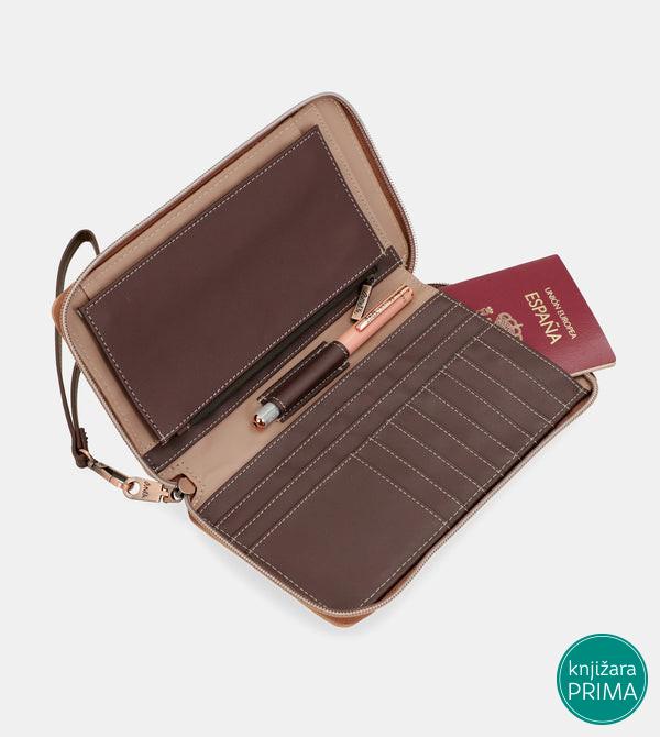 Novčanik ANEKKE Shoen Brown Passport Wallet 
