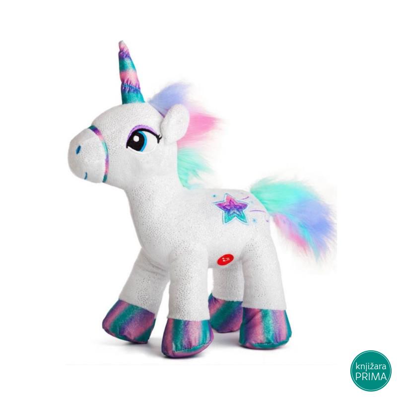 Plišani jednorog sa svetlećim rogom i muzikom 