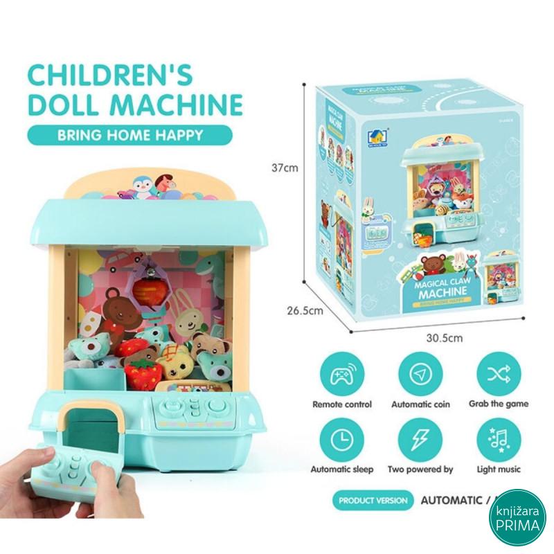Mašina sa hvataljkom za igračke plava 