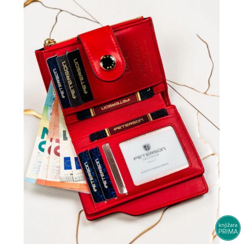 Ženski novčanik PETERSON Wave Crveni 