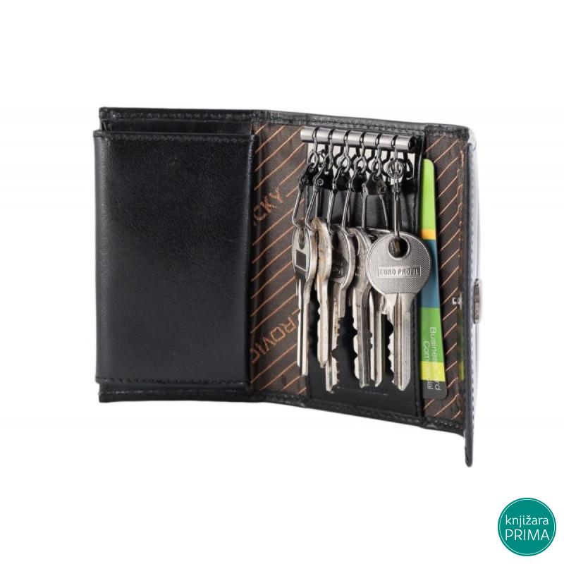 Futrola za ključeve kožna crvena 