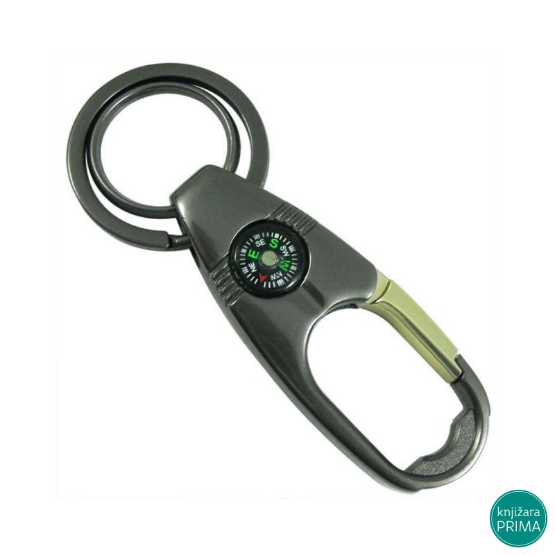 Privezak karabiner sa kompasom 