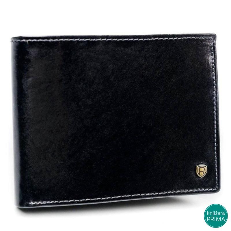 Muški kožni novčanik crni ROVICKY 