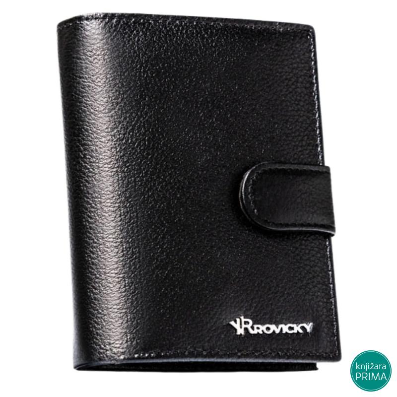 Kožni novčanik ROVICKY crni 
