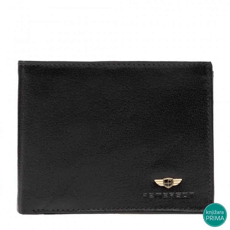 Kožni novčanik PETERSON crni 