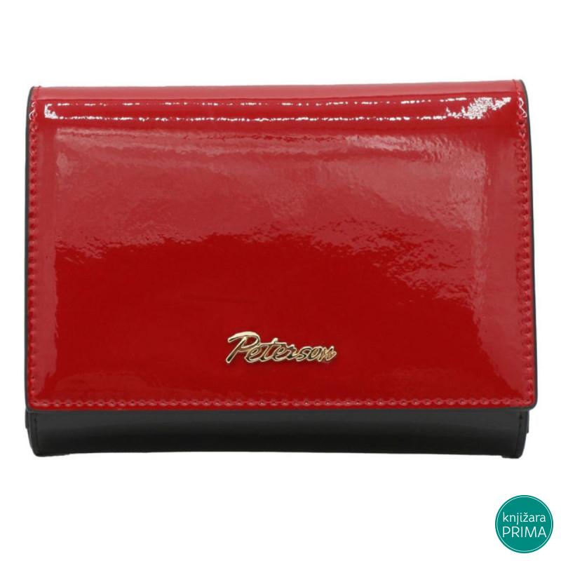 Novčanik PETERSON crveno-crni 