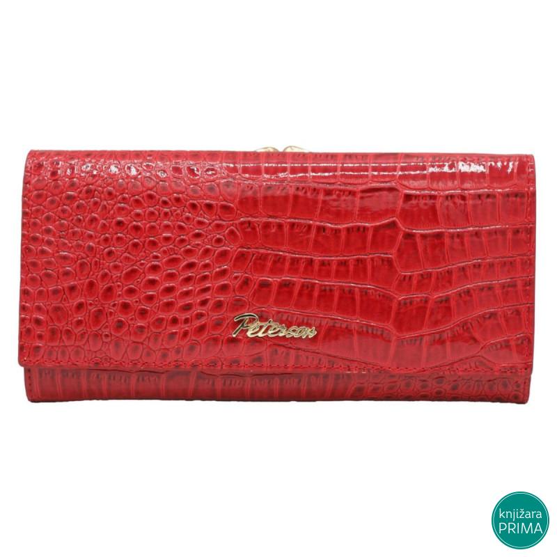 Kožni novčanik PETERSON Luxury crveni 