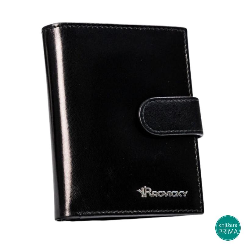 Kožni novčanik ROVICKY crni 